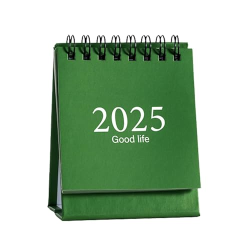 Tischkalender 2025, Planungsplanung 2025, 360-Grad-Seitenumdrehen, 2025 doppelseitiges Stehen, tragbarer Kalender, monatlicher Flip-Zeitplan für Termine
