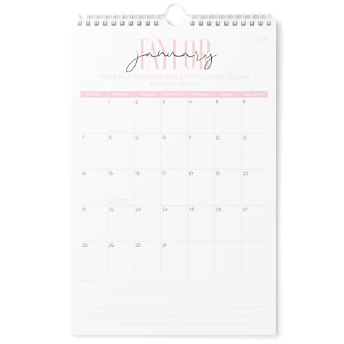 Taylor Kalender 2024 - Vertikal 11x17 2024 Wandkalender läuft bis Juni 2025 - Einfache Planung mit dem Kalender 2024 - Ästhetischer Wandkalender 2024-2025 monatlich - Karto - Swiftie