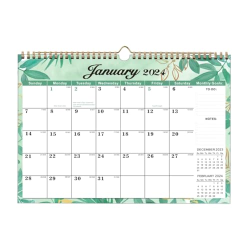 Puooifrty 1 Stück 2024 Tischkalender, Umweltfreundlich und Hochwertig, Januar 2024 – 2025