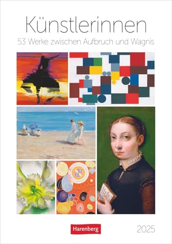 Künstlerinnen - Wochenkalender 2025 - Harenberg-Verlag - Wandkalender - 53 Werke zwischen Aufbruch und Wagnis - 25 cm x 35,5 cm