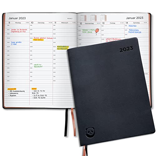 Premium-Terminkalender 2023 von Smart Panda – Wochenplaner A4, Roségold – Softcover und Geschenkbox – Terminkalender, 30 Minuten-Intervalle – Jahreskalender, Planer 2023 – auf Deutsch