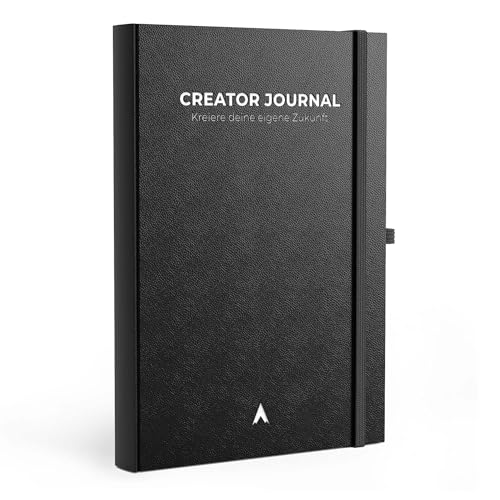 CREATOR JOURNAL - Journal Buch [ORIGINAL] - Erfolgsjournal für Fokus, Struktur & Motivation (inkl. Videokurs) Tagebuch für Erwachsene, Planer, Book Journal, Tagesplaner (Schwarz)