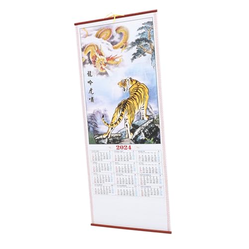 Homoyoyo Chinesischer Wandkalender 2024 - Eleganter Kalender Für Das Jahr Des Drachen Mit Faszinierenden Landschaftsmalereien - Ideal Für Büro Und Zuhause 12 Monate Im Überblick