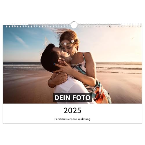 PrintPlanet® Upload Fotokalender - Wandkalender 2025 mit eigenen Fotos gestalten - eigene Bilder einfach hochladen - DIN A5 und DIN A4 - Querformat