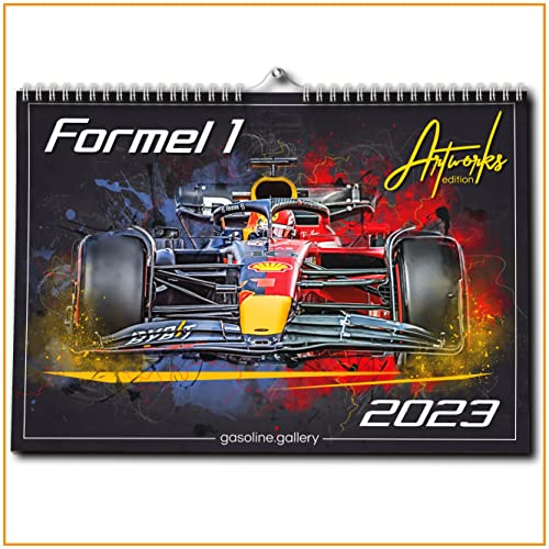 gasoline.gallery Formel 1 Kalender 2023 | DINA2 extra groß | Wandkalender Formel1 | ca. 60x40 | Artwork Edition