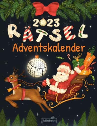 Rätsel Adventskalender 2023: Der Rätsel Weihnachtskalender mit 72 Rätseln in großer Schrift für Erwachsene, Senioren & Rentner