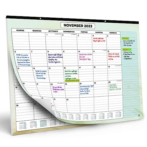 Wandkalender 2023 2024 von SmartPanda - Kalender 2023-24 - Monatskalender für den Tisch Von Juli 2023 bis Dezember 2024 - Ein Monat zur Ansicht - 33 cm x 43 cm - auf Deutsch