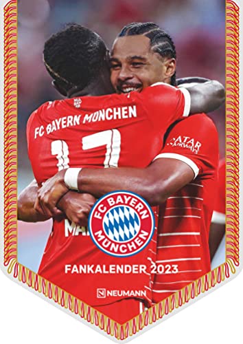 FC Bayern München 2023 - Mini-Bannerkalender - Fan-Kalender - Fußball-Kalender - 21x29,7 - Sport