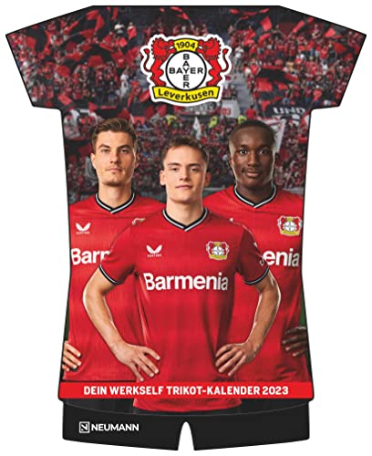Bayer 04 Leverkusen 2023 Trikotkalender - Fußball-Kalender - Wand-Kalender - Fan-Kalender - 34,1x42 - Sport