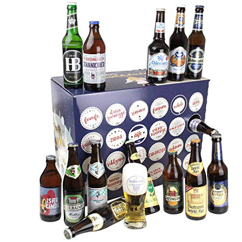 Bavariashop Bayerischer Bier Adventskalender 2023 - Bier Kalender mit regionalen bayerischen Bieren von Traditionsbrauereien, Geschenke für Männer, Bayerischer Weihnachtskalender