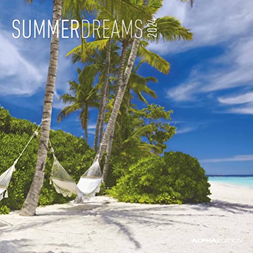 Summer Dreams 2024 - Broschürenkalender 30x30 cm (30x60 geöffnet) - Kalender mit Platz für Notizen - Bildkalender - Wandplaner - Alpha Edition
