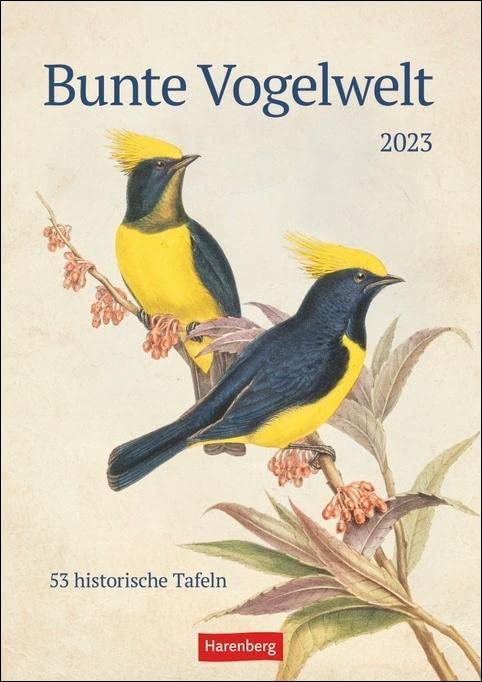 Bunte Vogelwelt Wochenplaner 2023: 53 historische Tafeln mit Vogeldarstellungen in einem hochwertigen Wandkalender. Tierkalender 2023 für kunstbegeisterte Vogelliebhaber.: 53 historische Tafeln