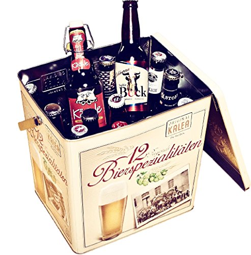 KALEA Bier-Box | Metallbox mit 3D-Prägung | Bierspezialitäten | Perfekte Geschenkidee für Männer | Väter und alle Bierliebhaber (Spezialitäten Bier Box)