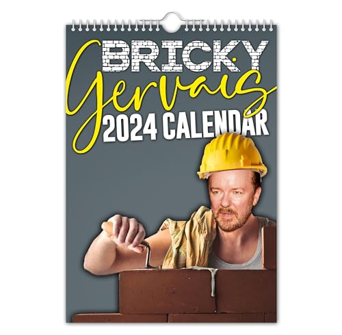 Bricky Gervais Wandkalender 2024, regulär, A4 (210 mm x 297 mm)