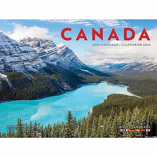 Carousel Calendars, Kanada Mehrsprachiger A4-Wandkalender 2024