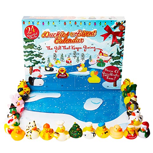 KreativeKraft Adventskalender 2022 Kinder Ente Badespielzeug Set Duck Weihnachtskalender Jungen und Mädchen(Mehrfarbig)