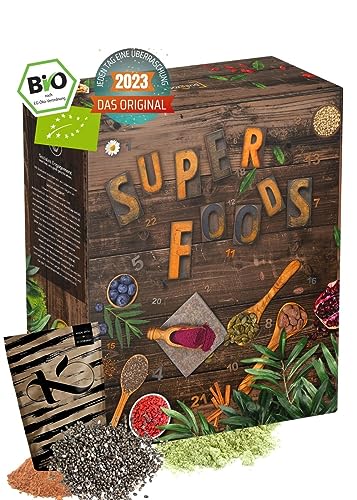 [ Boxiland ] BIO Superfood Adventskalender 2023 mit 24 gesunden Überraschungen I veganer Adventskalender BIO Qualität