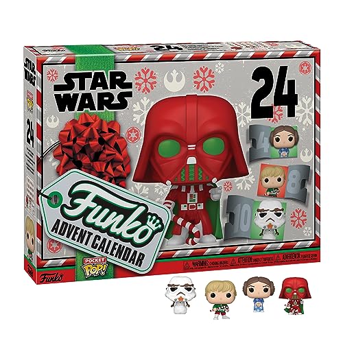 Funko Advent Calendar: Star Wars Holiday - Darth Vader - 24 Tage der Überraschung - Vinyl-Minifigur Zum Sammelns - Mystery Box - Geschenkidee - Feiertage zu Weihnachten Für Mädchen, Jungen