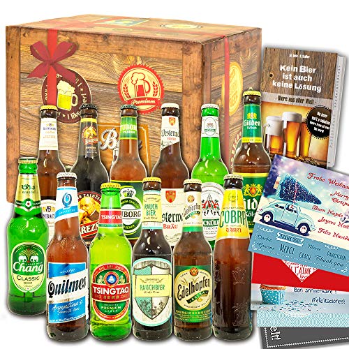 12x Bier aus der Welt & Deutschland/Geschenk Set/Geburtstagsgeschenk Bier