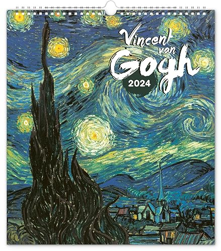 NOTIQUE Wandkalender 2024 Vincent van Gogh, Artkalender, Kunst Kalender Kunstkalender Bildkalender 30 x 34 cm