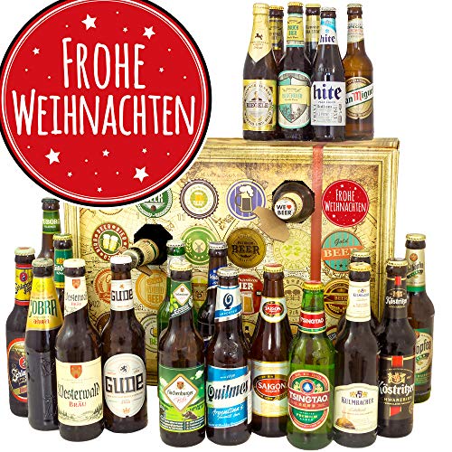 Frohe Weihnachten/Bier Weihnachtskalender / 24 x Bier Welt und DE