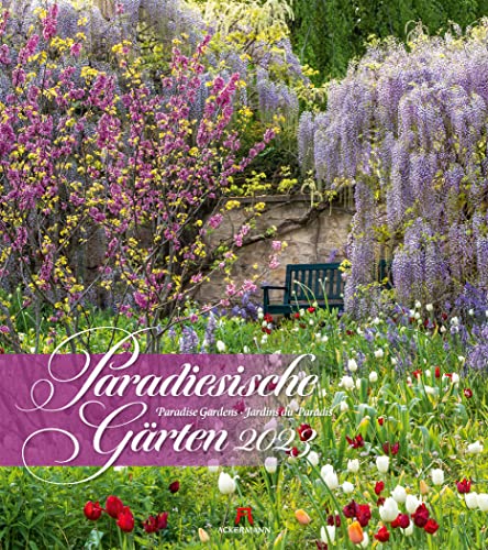 Paradiesische Gärten Kalender 2023, Wandkalender im Hochformat (48x54 cm) - Garten-Kalender