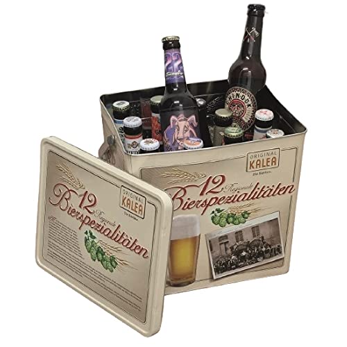 KALEA Bier-Box | Metallbox mit 3D-Prägung | Bierspezialitäten | Perfekte Oster-Geschenkidee für Männer und Frauen | (Spezialitäten Bier Box)