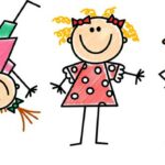 Bild gezeichnete Kinderfiguren für den Kinder Adventskalender